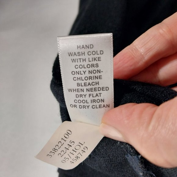 Banana Republic Black Dress Size 4 Small 100% Wool Sleeveless Fit Flare High Low - Picture 13 of 13